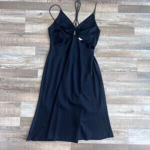 MISHA Lupita Cutout Midi Dress - Black - Size 12